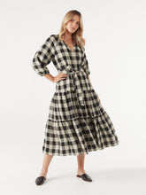 Load image into Gallery viewer, The Tiered Linen Check Dress
