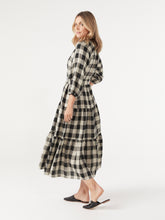 Load image into Gallery viewer, The Tiered Linen Check Dress
