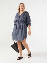 Load image into Gallery viewer, The Linen Utility Shirt Dress
