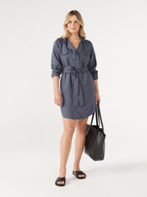 Load image into Gallery viewer, The Linen Utility Shirt Dress

