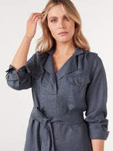 Load image into Gallery viewer, The Linen Utility Shirt Dress
