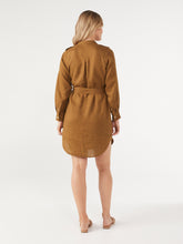 Load image into Gallery viewer, The Linen Utility Shirt Dress
