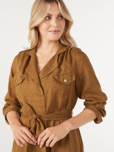 Load image into Gallery viewer, The Linen Utility Shirt Dress
