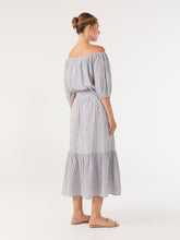 Load image into Gallery viewer, The Off Shoulder Stripe Maxi Dress
