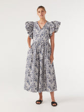 Load image into Gallery viewer, The Cotton Paisley Statement Sleeve Dress
