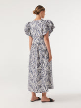 Load image into Gallery viewer, The Cotton Paisley Statement Sleeve Dress
