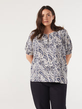 Load image into Gallery viewer, The Cotton Paisley Popover Top
