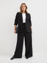 Load image into Gallery viewer, The Stretch Crepe Draped Trouser
