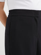 Load image into Gallery viewer, The Stretch Crepe Draped Trouser
