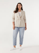 Load image into Gallery viewer, The Linen Cotton Stripe Blazer
