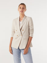 Load image into Gallery viewer, The Linen Cotton Stripe Blazer
