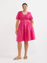 Load image into Gallery viewer, The Shirred Bodice V-Neck Dress
