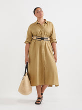 Load image into Gallery viewer, The Washed Linen Shirt Dress
