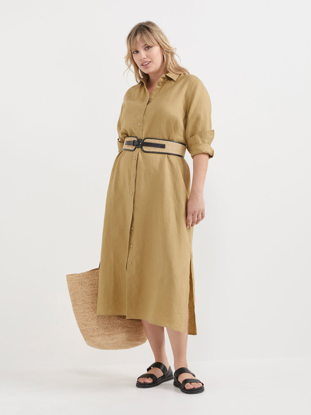 The Washed Linen Shirt Dress