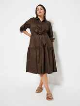 Load image into Gallery viewer, The Cotton Sateen Shirt Dress
