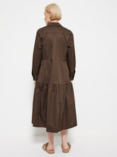 Load image into Gallery viewer, The Cotton Sateen Shirt Dress
