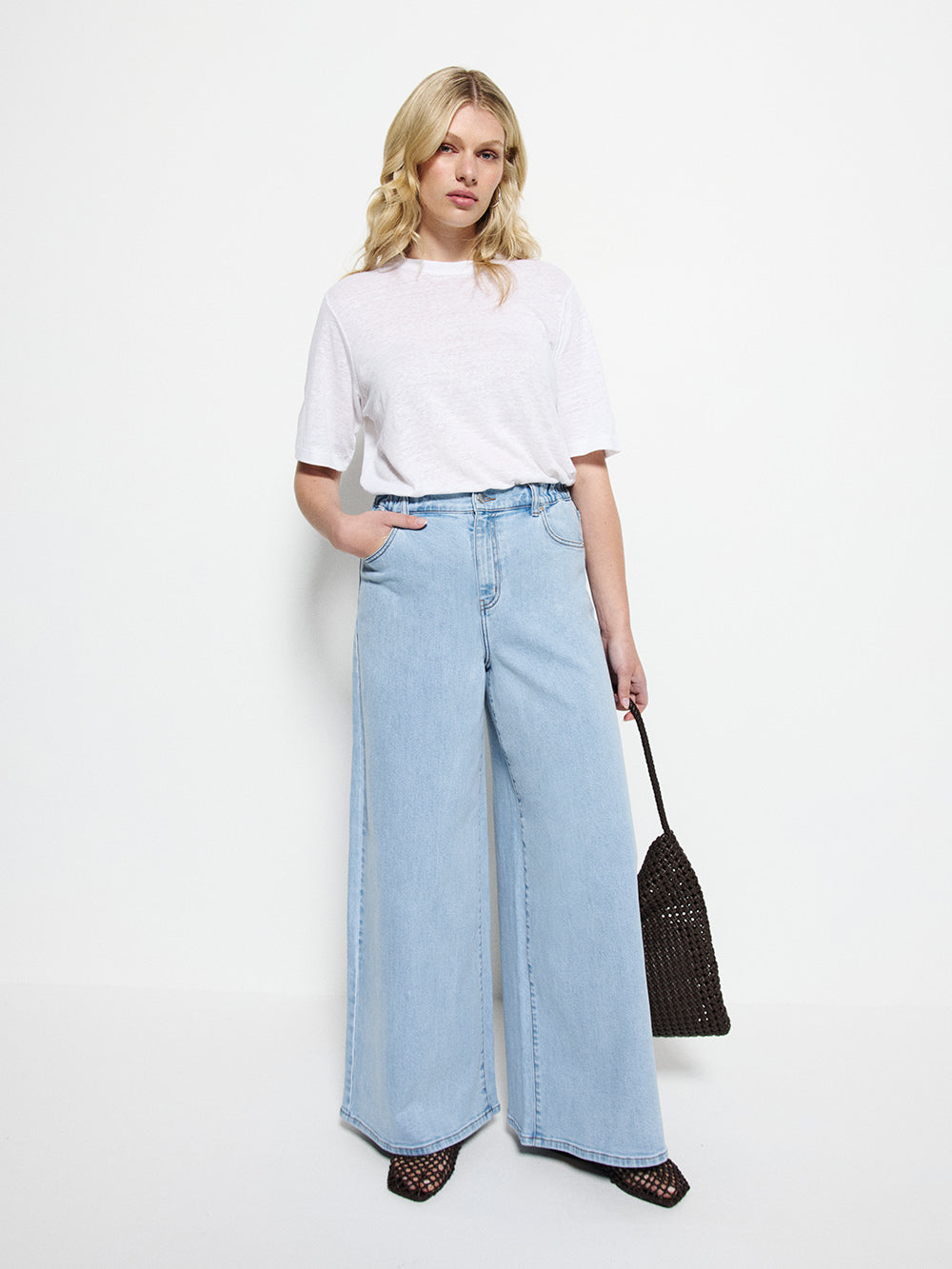 Elasticated Wide Leg Jean