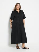 Load image into Gallery viewer, Linen Shirt Maxi Dress
