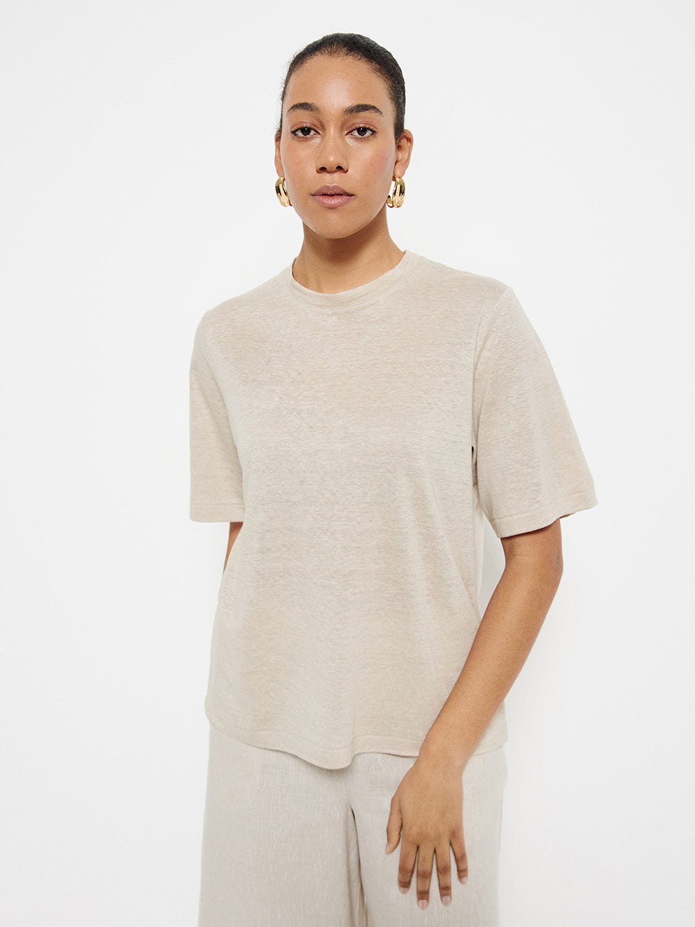 Short Sleeve Linen Tee