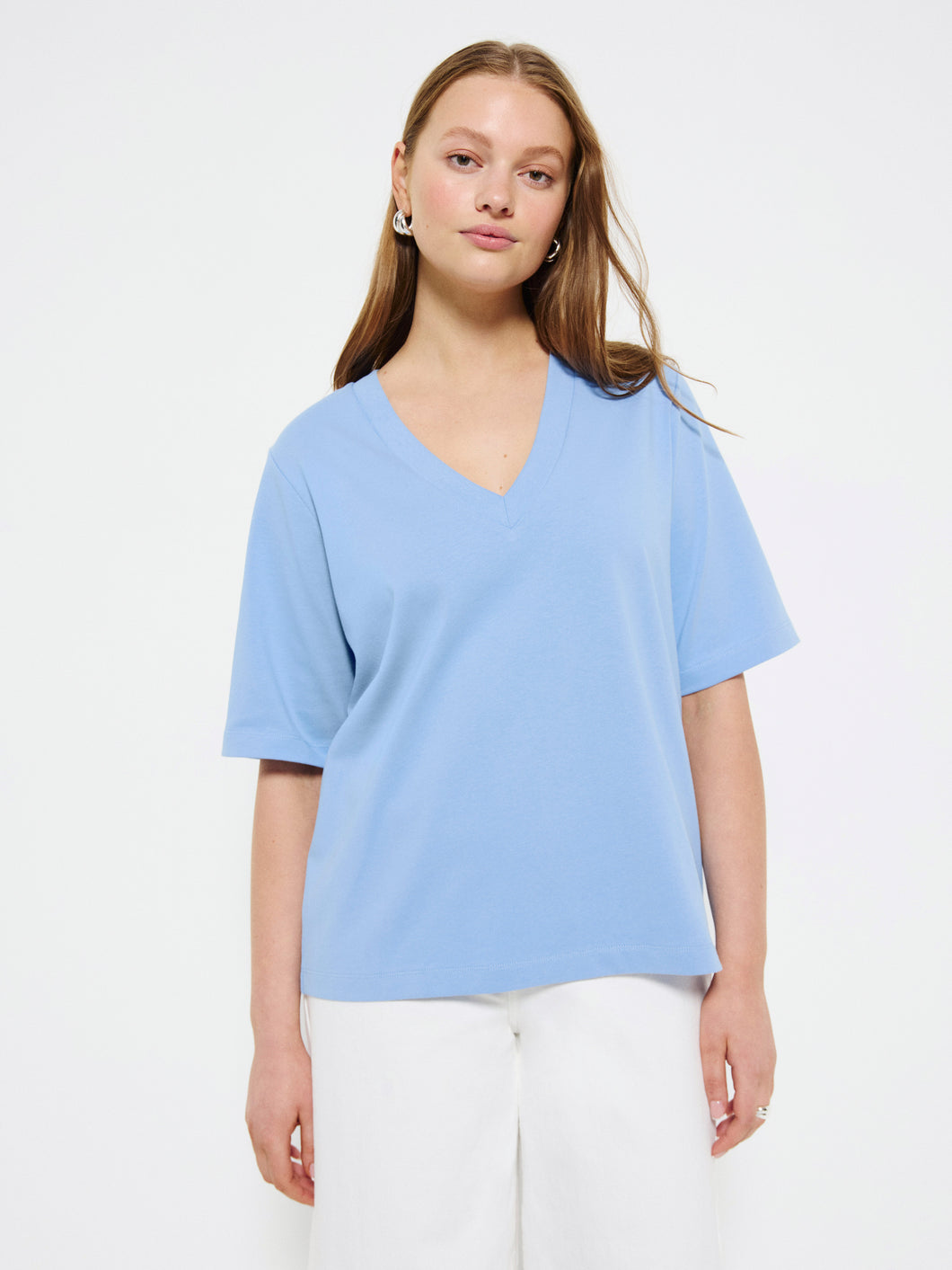 Cotton V-Neck T-Shirt