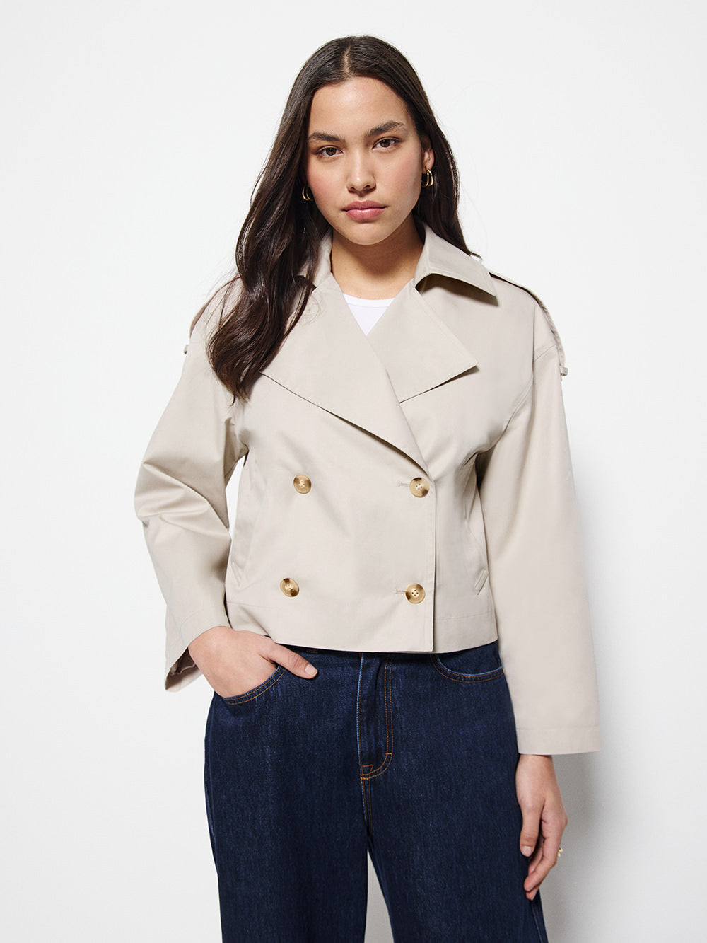 Melissa Cropped Trench