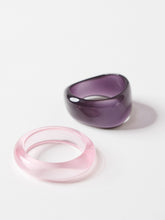 Load image into Gallery viewer, Amber Resin Bangle Set
