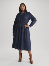 Load and play video in Gallery viewer, The Chambray Waisted Shirt Dress
