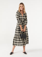 Load image into Gallery viewer, The Tiered Linen Check Dress
