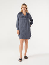 Load image into Gallery viewer, The Linen Utility Shirt Dress
