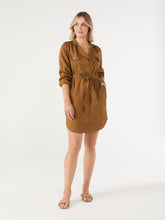 Load image into Gallery viewer, The Linen Utility Shirt Dress

