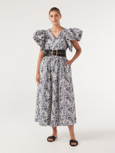 Load image into Gallery viewer, The Cotton Paisley Statement Sleeve Dress
