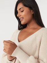 Load image into Gallery viewer, The Scooped Hem V-Neck Pullover
