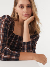 Load image into Gallery viewer, The Shirred Cotton Check Top
