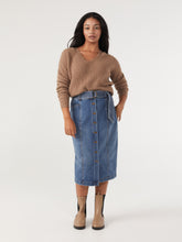 Load image into Gallery viewer, The Button Front Denim Skirt

