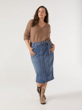 Load image into Gallery viewer, The Button Front Denim Skirt
