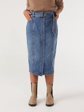 Load image into Gallery viewer, The Button Front Denim Skirt
