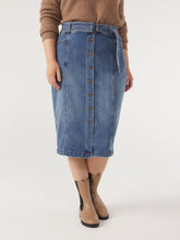 Load image into Gallery viewer, The Button Front Denim Skirt
