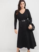 Load image into Gallery viewer, The V-Neck Rib Maxi Dress
