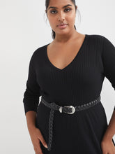 Load image into Gallery viewer, The V-Neck Rib Maxi Dress
