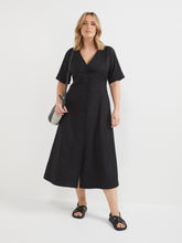 Load image into Gallery viewer, The Stretch Linen Button Front Dress
