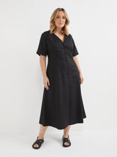 Load image into Gallery viewer, The Stretch Linen Button Front Dress
