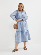Load image into Gallery viewer, The Zip Front Denim Dress
