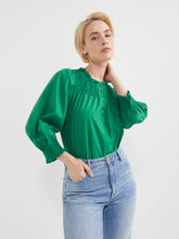 Load image into Gallery viewer, The Cotton Voile Shirred Detail Top
