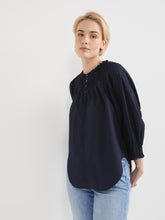 Load image into Gallery viewer, The Cotton Voile Shirred Detail Top
