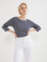 Load image into Gallery viewer, The Stripe Boat Neck Tee
