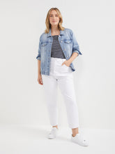 Load image into Gallery viewer, The Stripe Boat Neck Tee
