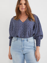 Load image into Gallery viewer, The Print V-Neck Blouse
