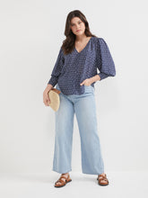 Load image into Gallery viewer, The Print V-Neck Blouse
