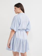 Load image into Gallery viewer, The Linen Puff Sleeve Shirt Dress
