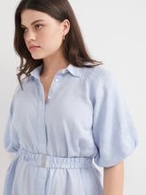Load image into Gallery viewer, The Linen Puff Sleeve Shirt Dress
